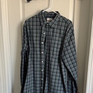 Croft & Barrow Black and Blue Plaid Shirt